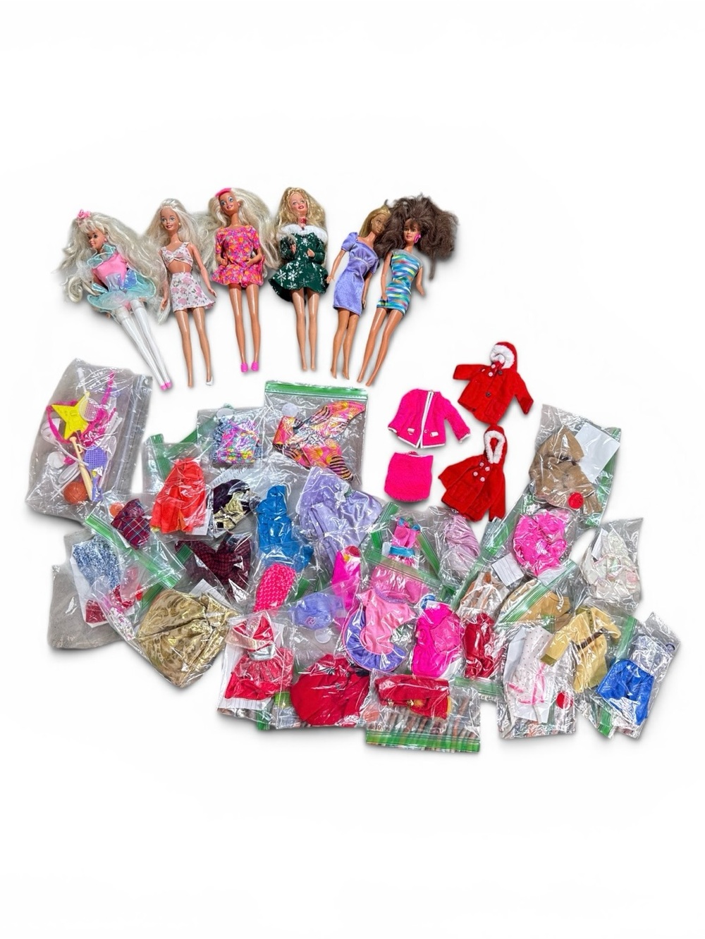 Large Vintage Barbie Doll, Clothing & Accessories Lot – 1960s–1990s + Y2K Pieces